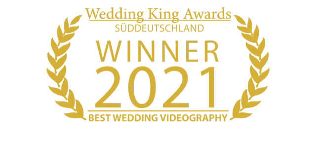 Wedding King Awards Süddeutschland, Winner 2021 in der Kategorie Best Wedding Videography, verliehen an MOKATI Fotos und Film